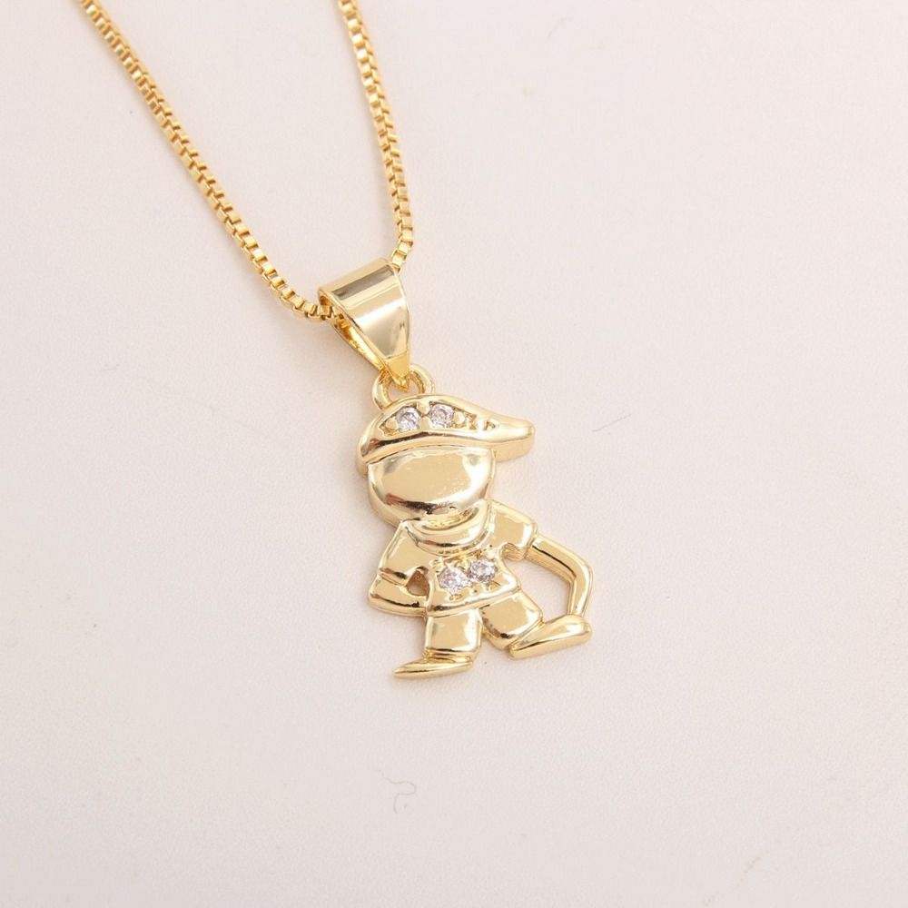 Golden Plated Gold Plated Chain Lovely Charm Hollow Pendant Women Jewelry