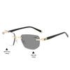 Rimless Photochromic Multifocal Reading Glasses for Near & Far with Smart Zoom