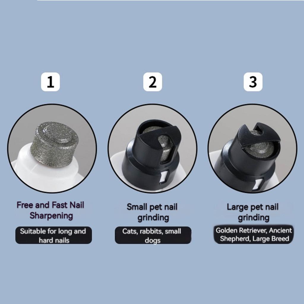 Electric Pet Nail Grinder Nail Grinders USB Charging Silent Groom Pro Nail Grinder for Grooming Small Medium Large Dogs and Cats