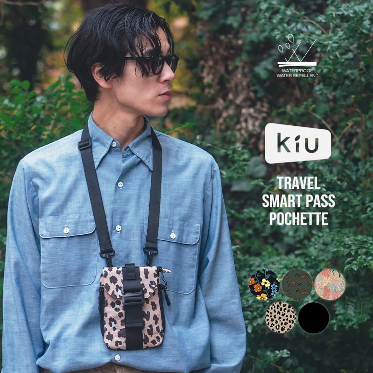 KiU Travel Smart Pass Pouch Travel Mini Shoulder Valuables Black - Waterproof, Water-repellent, Bag, Bag, Passport, Smartphone, Pocket, Compact,
