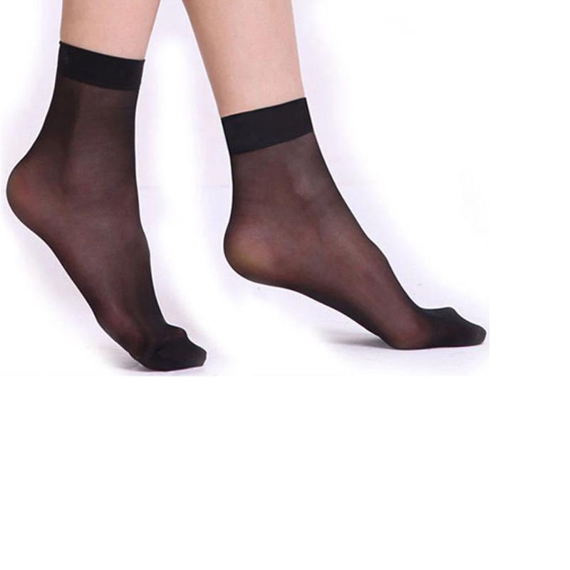 10PAIRS Crystal Transparent Silky Nylon Ankle Socks for Girls, Ultra-Thin No Show Elastic Socks for Women