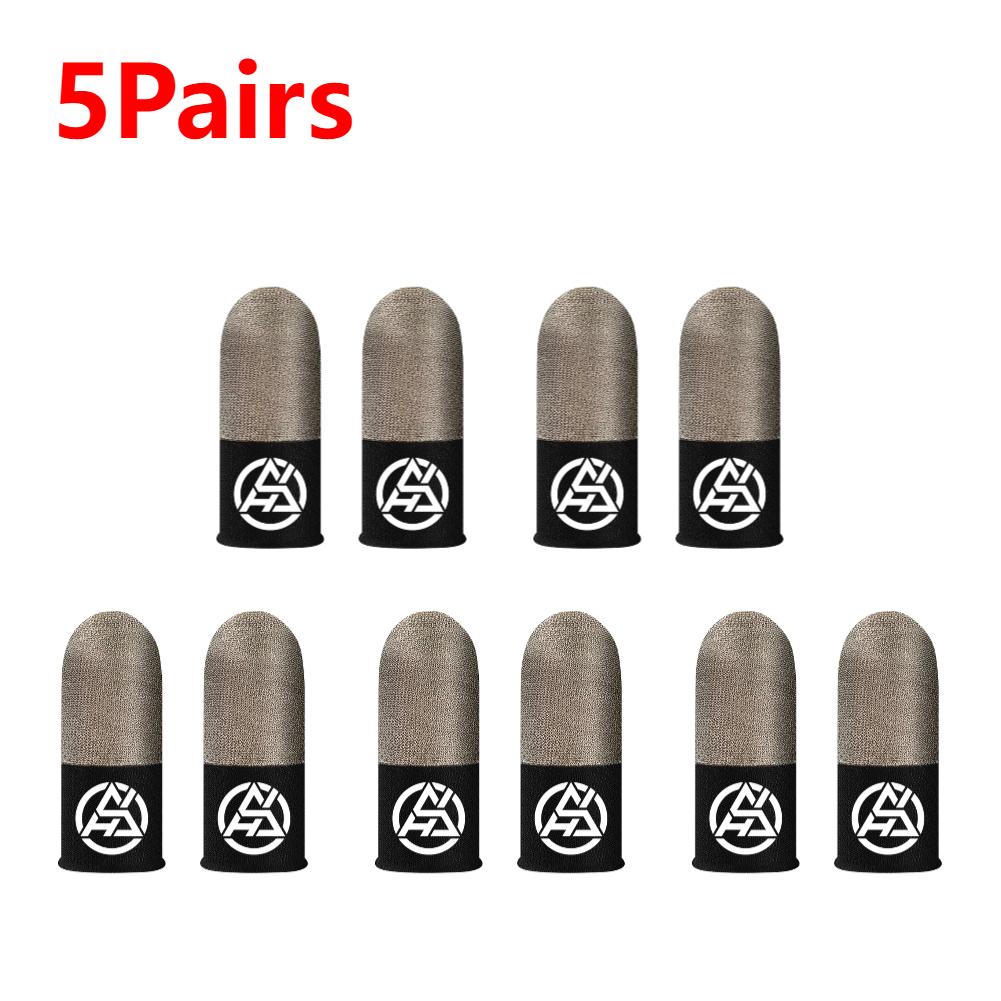 1-10 Pair Luminous Fingertips Sweat-Proof Game Finger Sleeve Finger Cots Cover Sensitive Mobile Touch Glove for PUBG Phone Games