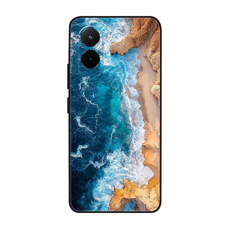 Etui na Poco M7 4G Fajne Malowane Marmurem Miękki Silikonowy Tylny Pokrowiec Na Xiaomi PocoM7 4G TPU Zderzak Fundas Poco M7 4G M 7 Coque