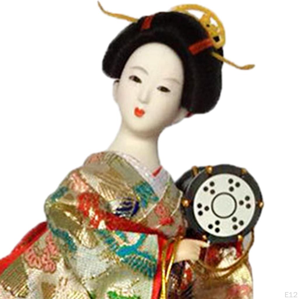 Asian Statue Collectible Figurine Japanese Kimono Geisha Doll Kabuki for Birthday