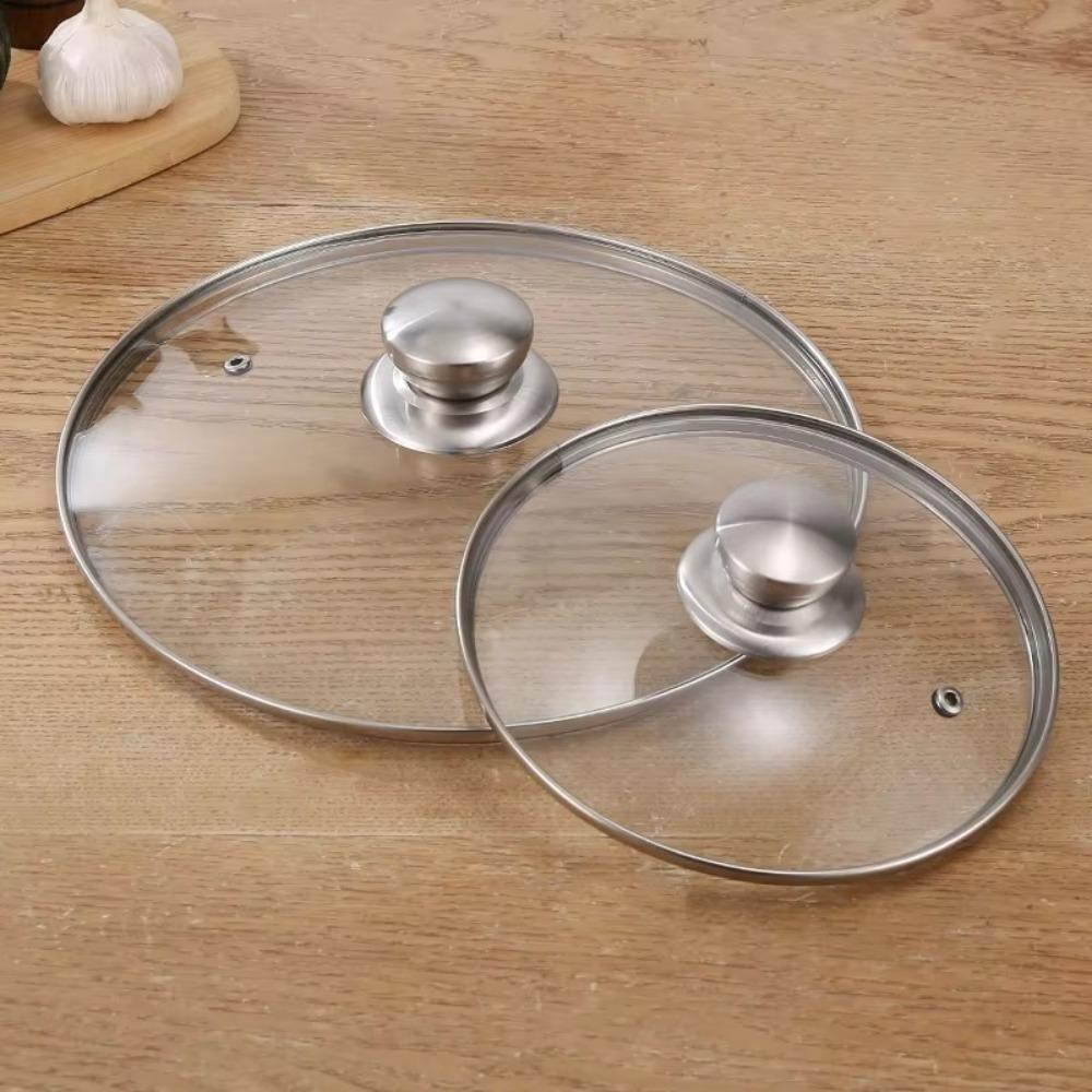 Coperchio Visibile Rotondo in Acciaio Inossidabile per Padella Coperchio Padella Accessori Cucina