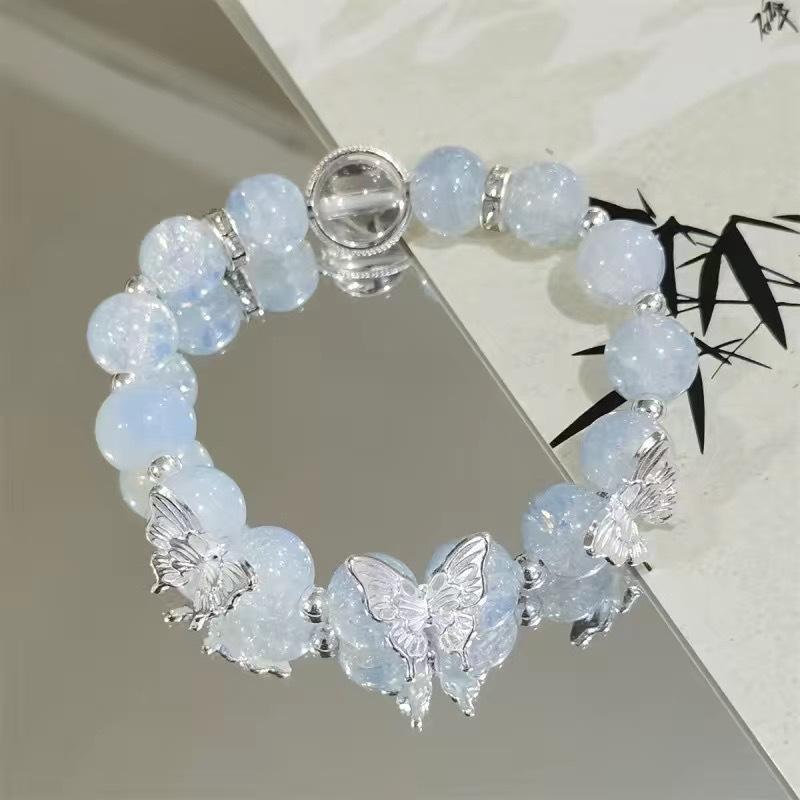 Chinese butterfly beaded bracelet women's impression niche high temperament couple bracelet gift