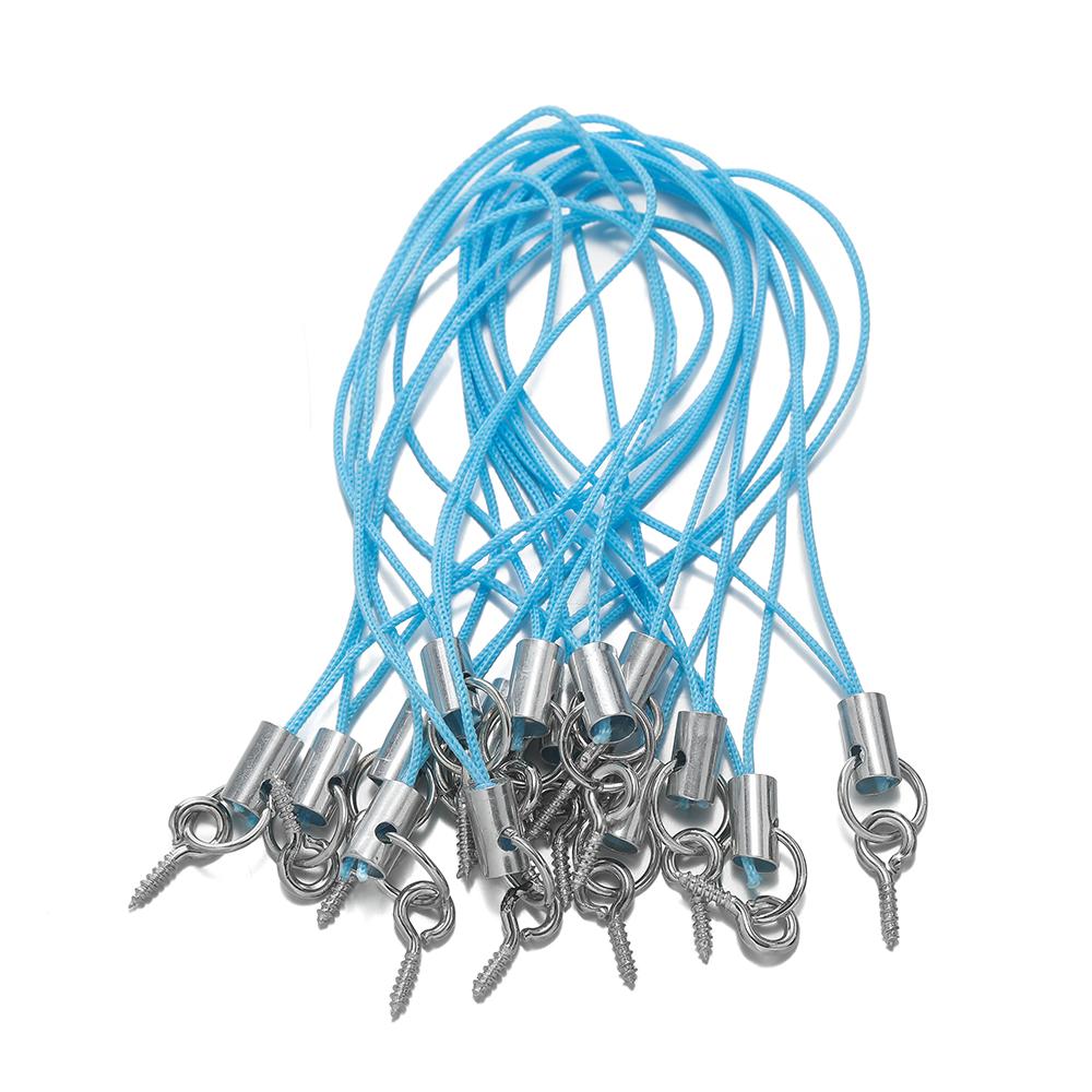 20/50pcs Lanyard Lariat Strap Cord With Eye Pins Screw Colour Strap Charm Cord Rope Keychains Hooks Mobile Phone DIY Accessories