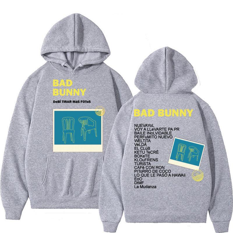 Bad Bunny Debi Tirar Mas Fotos Album Tour Hoodies Men Women Fashion Sweatshirts Fleece Oversized Casual Sportwear
