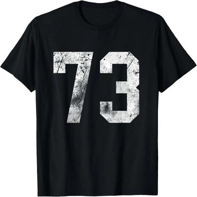 73 Shirt Cool Distressed Number Birthday Lucky Number TShirt T-Shirt