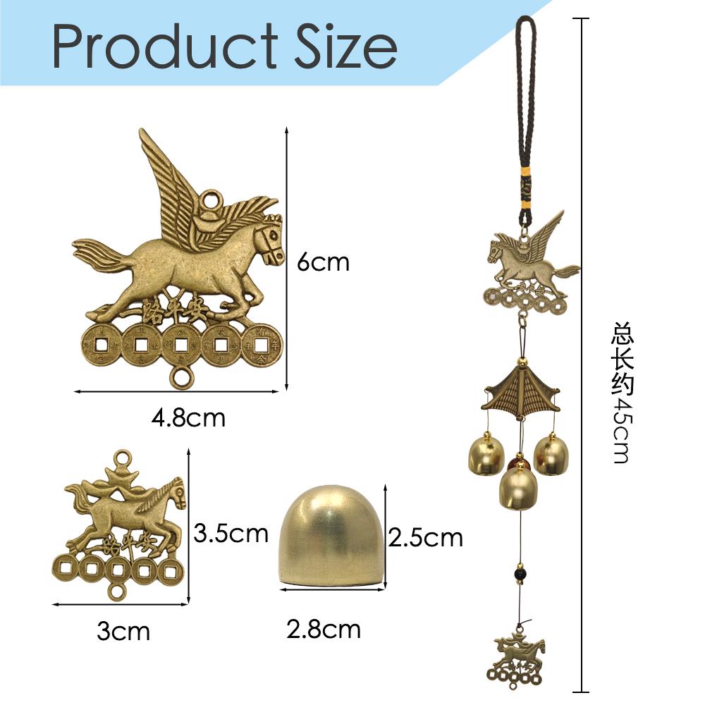 1 PC Lucky Wind Chimes Feng Shui Hanging Wind Chimes for Garden Good Luck Chinese Wind Bells with Coin Matel Bells Butterfly Cat