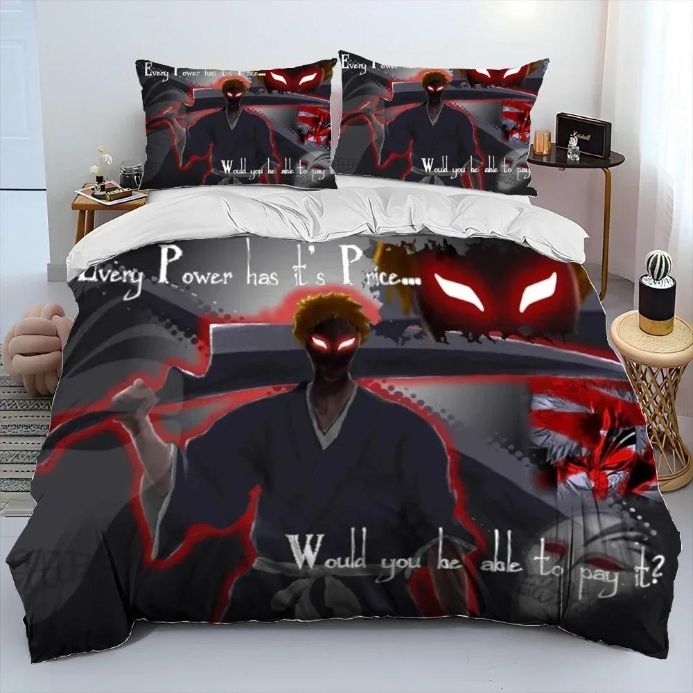 3D Anime Bleach Japan Cartoon Bedding Set Bedroom Soft Modern Bedspreads Comefortable Duvet Cover Quilt Cover And Pillowcase