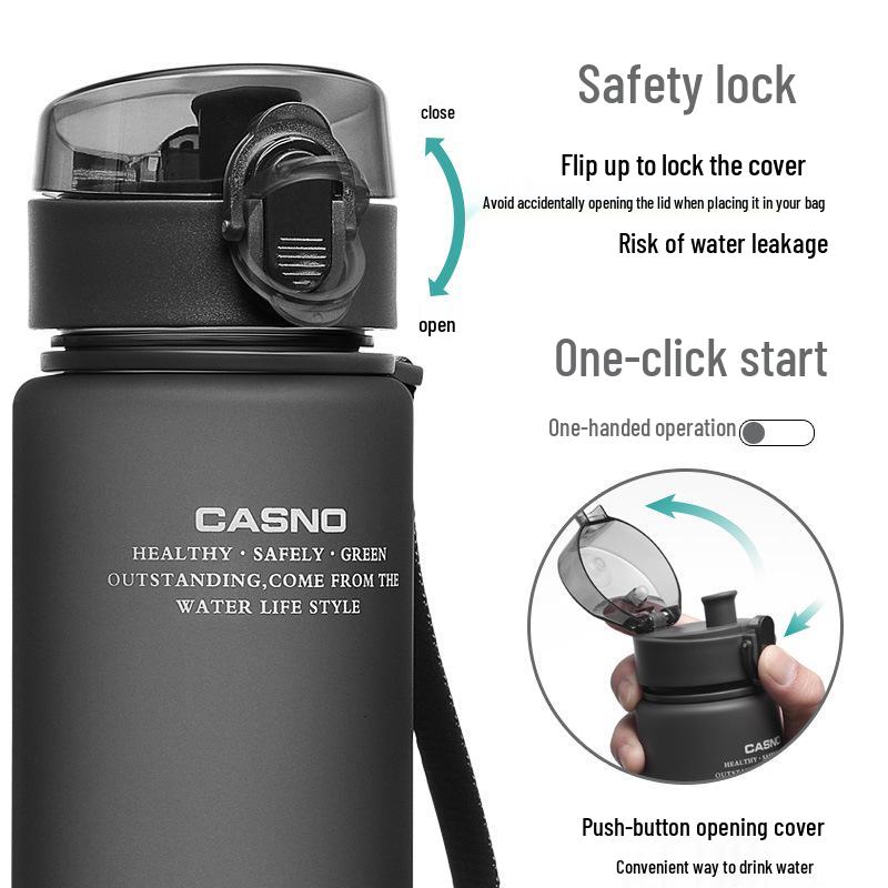 Casino Frosted Sports Water Bottle: Creative Portable Plastic Cup with Lid for Men and Women