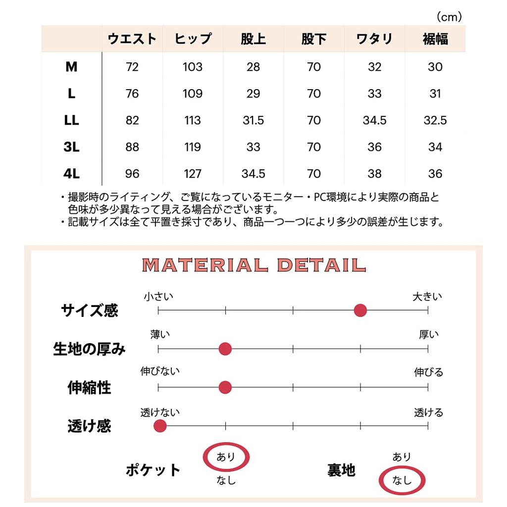 Cotton Twill Baker Wide Leg 3 M To M [Captain Kay] CK-006 Pants, Pants, Colors, 4L, Women's Bottoms, Pants, Trousers, Spring/Summer, Black,