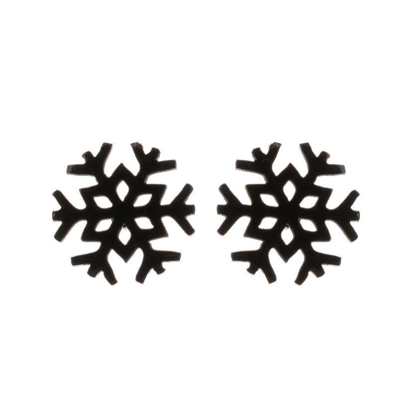 Korean Minimalist Snowflake Stud Earrings - Winter Christmas Bestie Gift Jewelry