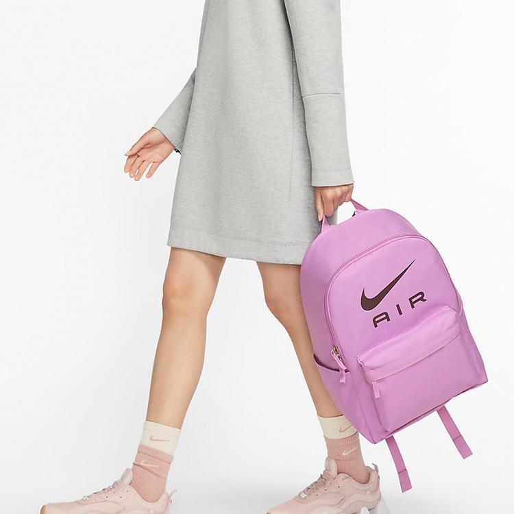Nike Heritage Polyester Backpack Regular Unisex Pink Casual DR6269-532