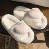 Women's Cozy Cotton Slippers - Soft-Soled, Fashionable, Cute Heart Design for Autumn & Winter Indoor Wear