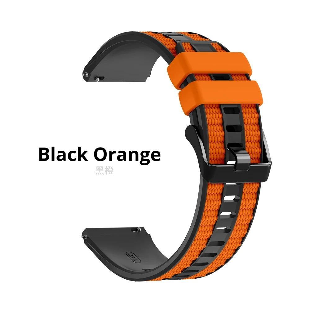 1:1 Original Silicone Strap For Huawei Watch Ultimate 2 Band For GT6 GT5 GT4 GT3 Pro 46mm Two Tones Bracelet 22mm Watchbands