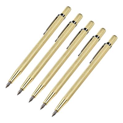 5pcs Lettering Pen Pen Diamond Gold Hand Tools Wear-Resistant Carbide Cutting Machine Metal Scriber Workshop Equipment