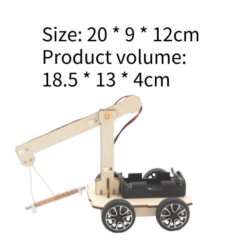 

Wooden Diy Hand-cranked Crane Stem Science Experiment Educational Toy For Kindergarten And Elementary School