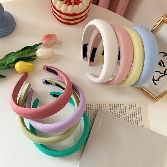 Versatile Headband Comfortable Fit Candy Color Thick Sponge Hair Hoop Daily Wear Makeup Hair