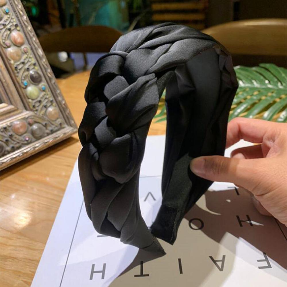 New Fashion DIY Multiple knots Hairbands For Women Ladies High-end Hair Band Wide Side Winter Hair Accessories