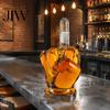 1000ml Alcohol Dispenser with Stopper 3D Middle Finger Whiskey Decanter, Lead-free Glass Spirit Bottle Artistic Decanter for Husband Airtight Stopper,