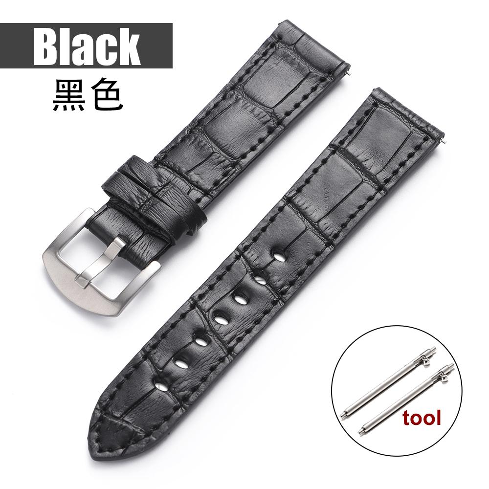 Genuine Calfskin Leather Watch Strap Slub Pattern Bracelet 18mm 20mm 22mm Universal Watchband for Men Women Watch Accessories