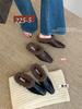 British style lamb curly wool piled half-wrapped head slippers, women's lazy wearing half-wrapped head slippers