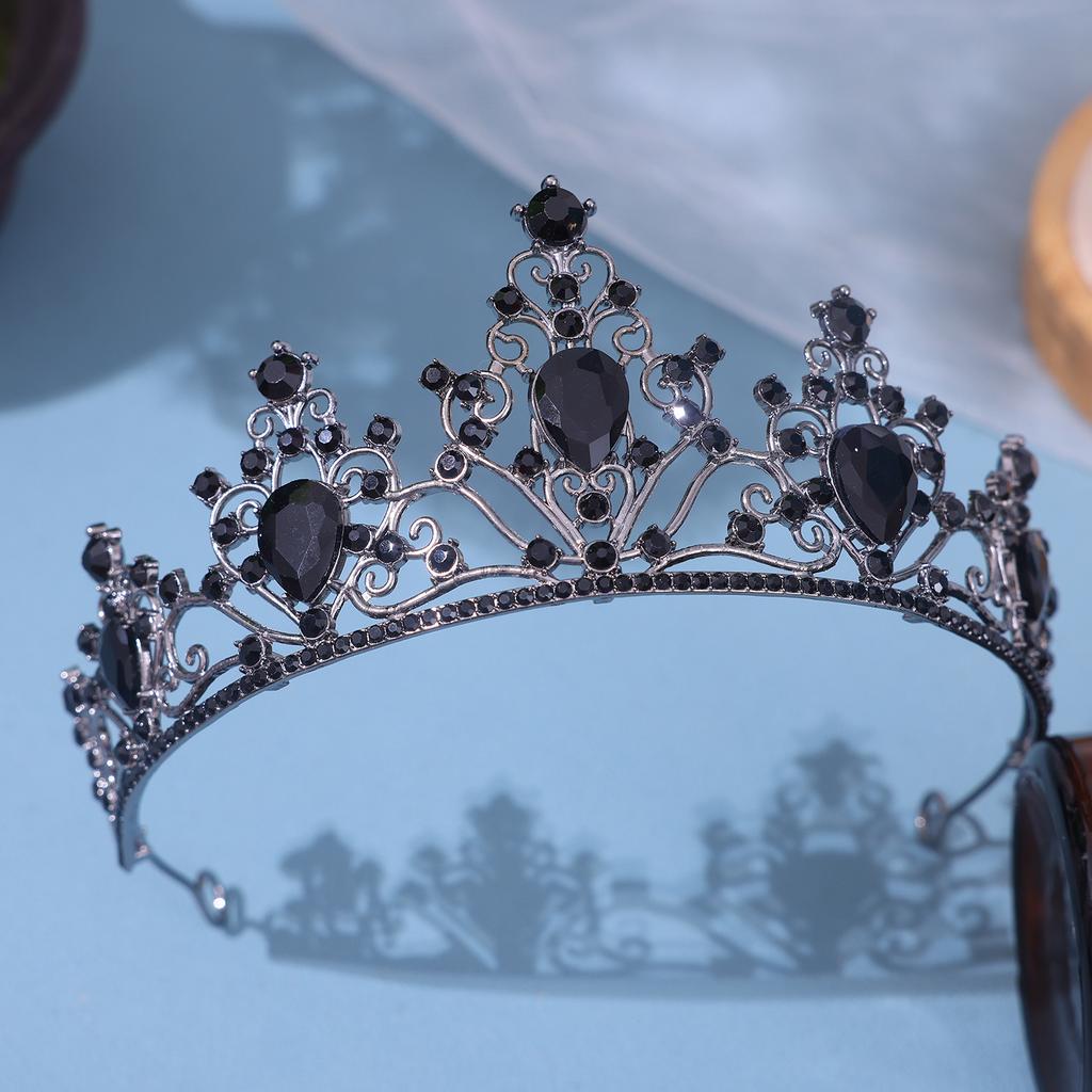 European Style Bride's Water Diamond Tiara Hair Accessory Wedding Dress and Evening Gown Accessories Princess Studio Hair Crown Style Tiara