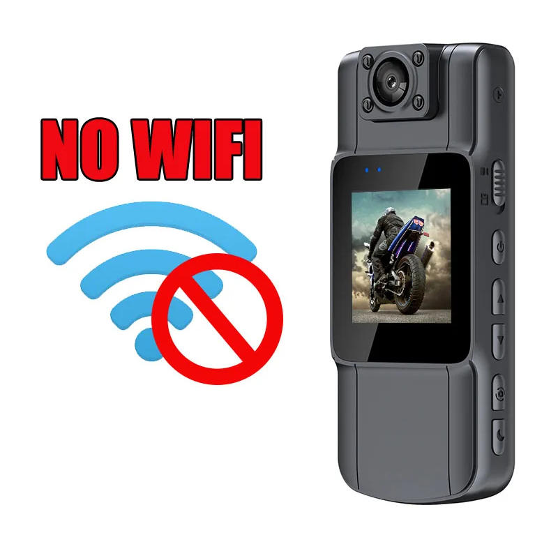 

Body Camera Video Recorder, 1080P Portable Police Body Camera with Night Vision, Small Portable Camera with 180° Rotating Lens Sports & Action Cameras 1080P No WiFi Version чорний