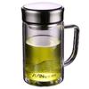 Fuguan X1501 Double-Layer Glass Tea Cup with Handle