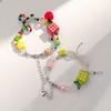 Vibranting Candy Bead Bracelet with Bowknot Accent Accessory for Teens and Children Seeking Fashion and Individuality