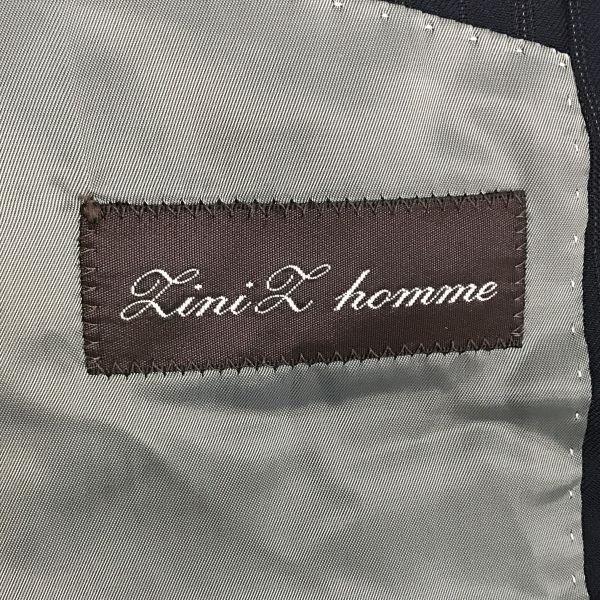 Lini L homme Italian fabric stripe tailored jacket men’s M black autumn winter(USED)