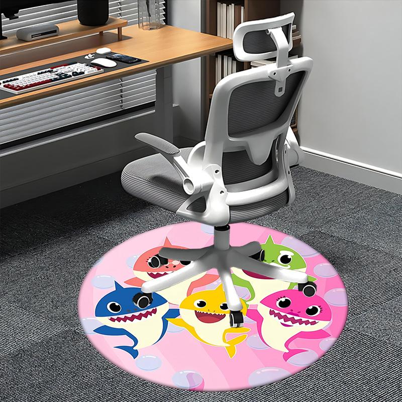 

Shark,Clothing Chair mat Round Rug Office carpet, Non slip, Suitable for Living Rooms, Bedrooms decor.1205162a 80cm by 80cm