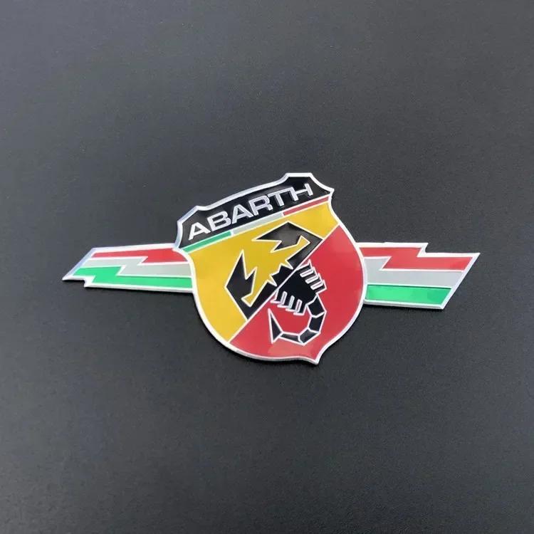 3D Aluminum Emblem Sticker Car Rear Trunk Fender Badge Decals for 500 124 Punto Ducato Palio Bravo Accessories