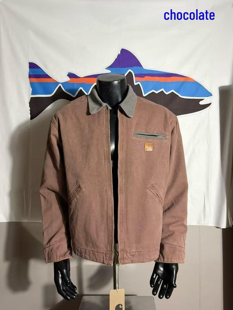 Carhartt J97 American Detroit Sliten Kanvas Dragkedjejacka