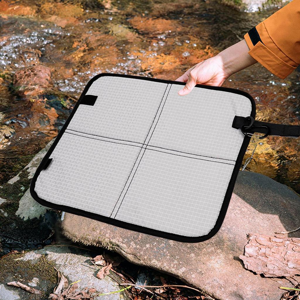 Stadium Seat Cushion Compact Ground Mat With Carabiner Clip Foldable Seat Cushion For Hiking Picnic Travel Airplane Sports Event