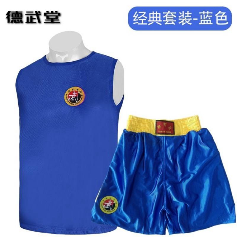 Martial Arts Training Uniform Kids Adults Short Sleeve Quick Dry Dragon Embroidery Fight Shorts Top