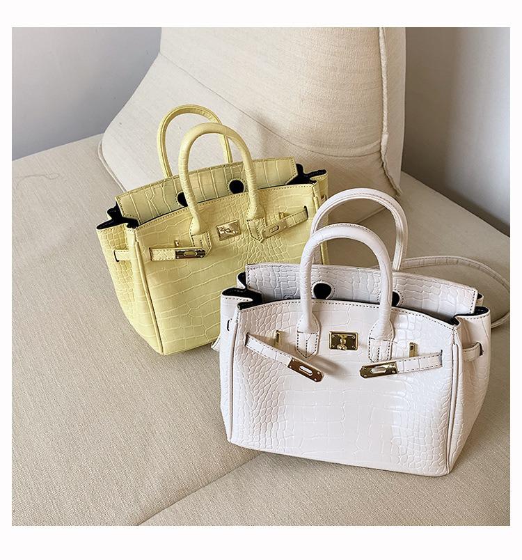 Σικ Γυναικεία Τσάντα Kelly με Μοτίβο Κροκόδειλου - Στυλάτος Ευρωπαϊκός & Αμερικανικός Σχεδιασμός