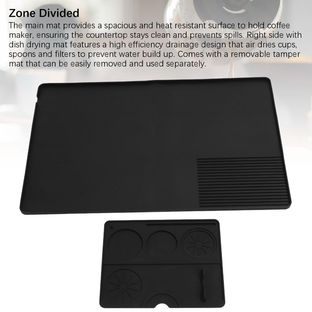 2pcs set Heat Resistance Coffee Bar Mat Waterproof Coffee Maker Mat Under Coffee Maker