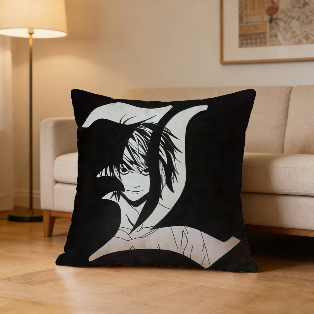 Classic Anime DDeath Note Pillow Case for Sofa Living Room Home Office Decor Protective Cover