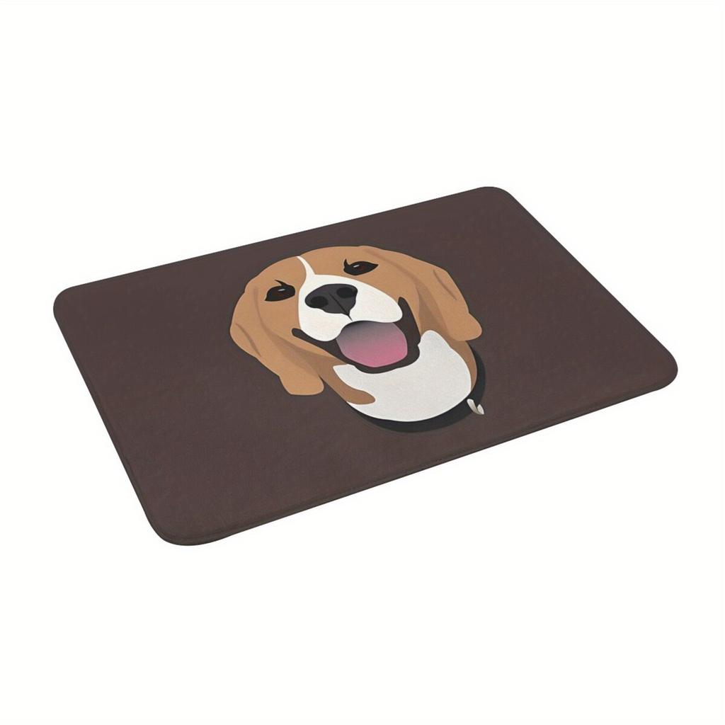 1pc Beagle Anti-Slip Door Mat Bath Mat Happy Beagle Dog Balcony Carpet Welcome Rug Indoor Decor