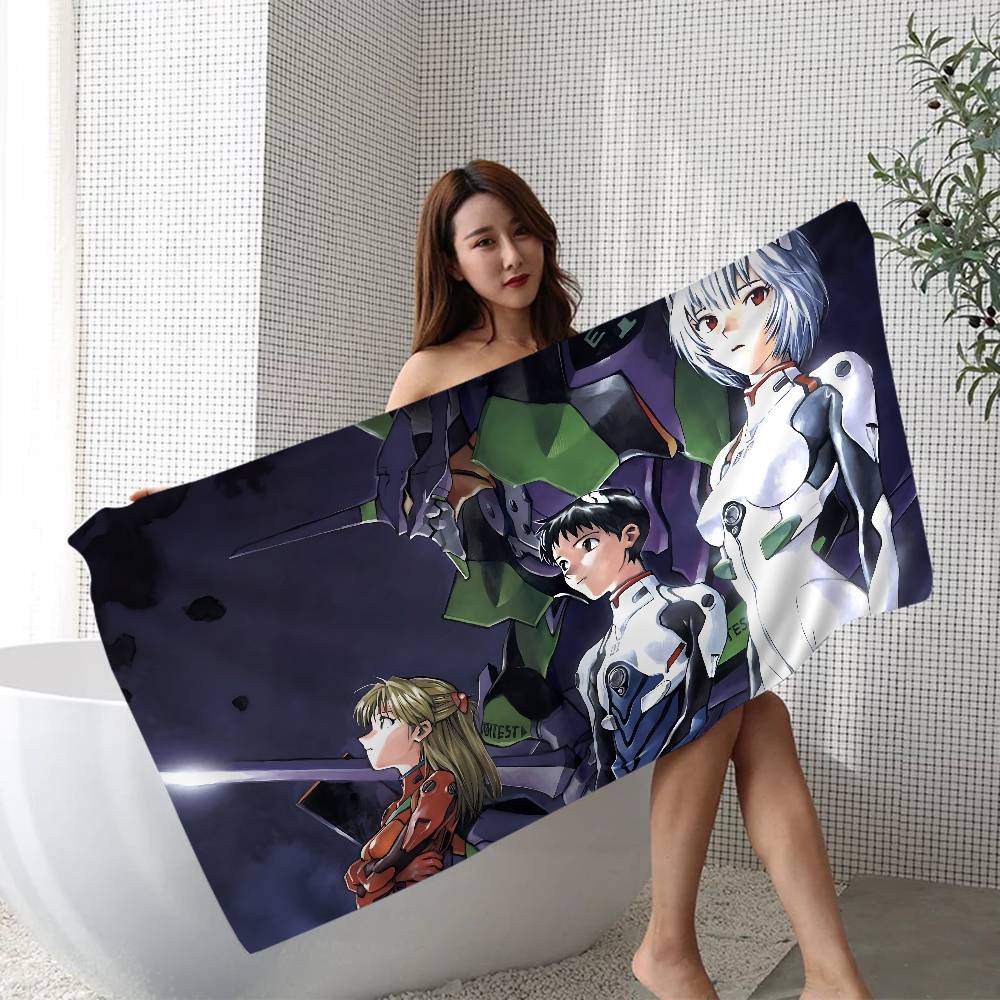 Hot N-Neon G-Genesis E-Evangelion Beach Towel for Girl Microfiber Quick Dry Sand Free Beach Yoga Spa Gym Pool