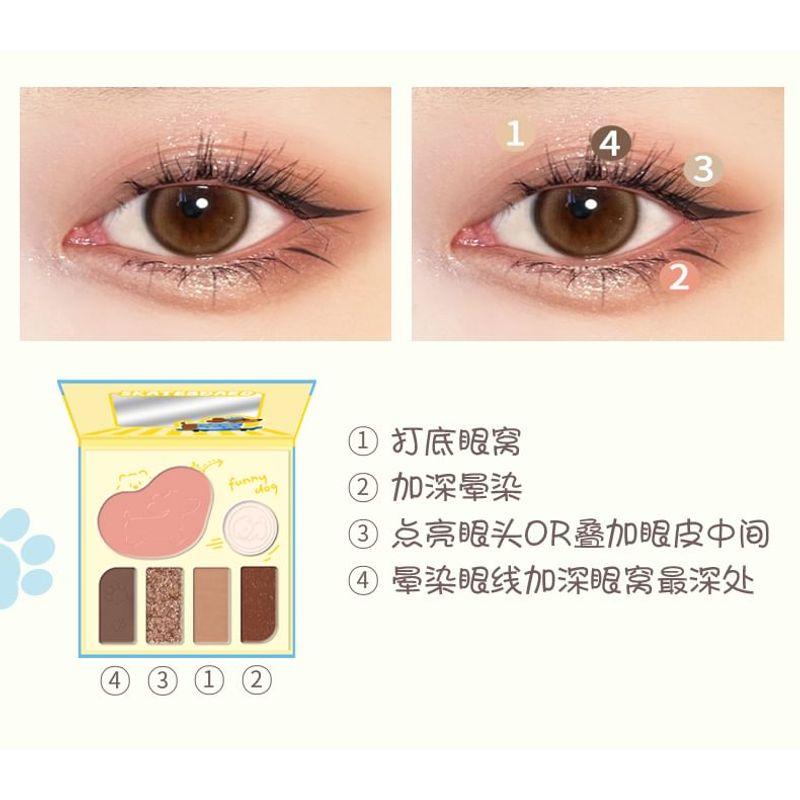 MYY - Welpen klebrige 6-Farben-Lidschattenpalette - 02