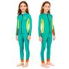 2.5mm Kids Girls Neoprene Wetsuit Set Long Sleeve Separate Diving Suit Snorkeling Surfing Swimming Warmth Protection
