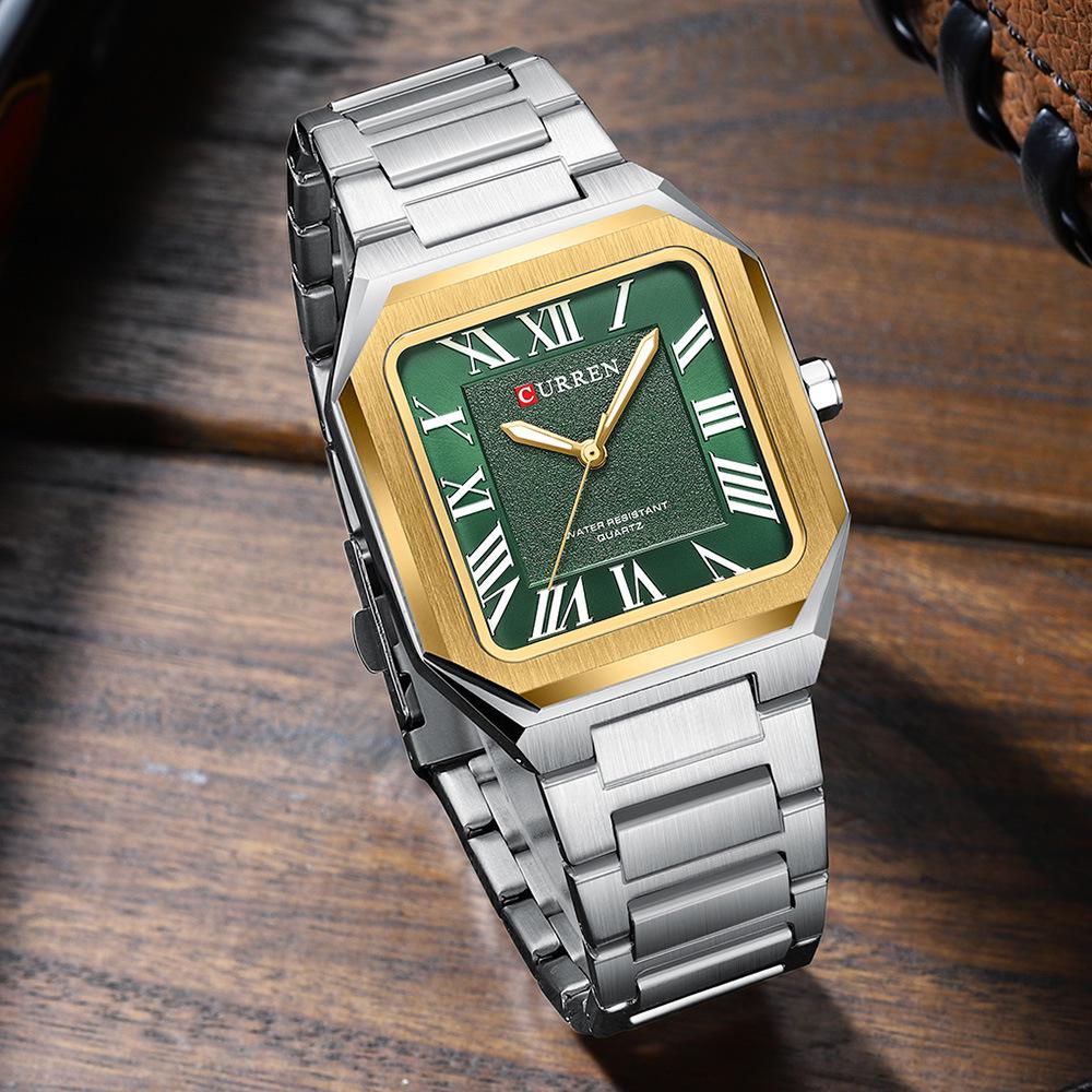 CURREN 8482 Men's Waterproof Quartz Wristwatch with Steel Band – Casual Design