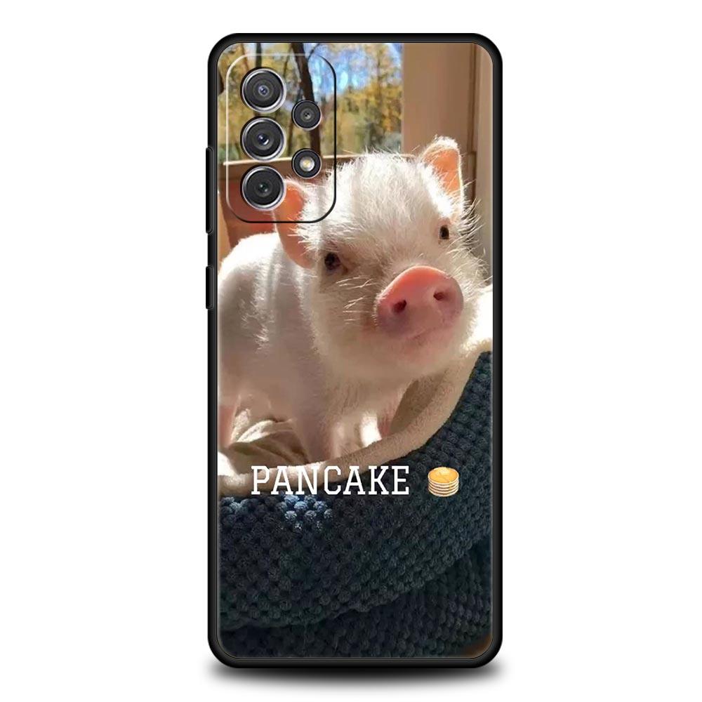 Cute little Pink Pig Phone Case for Samsung A51 A71 A21S A12 A11 A15 A25 A31 A41 A23 A33 A53 A73 A03S A05S A13 5G A35 A55 Cover