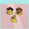 Cute Cartoon Yellow Duck Brooch Pin Stylish Denim Hat Character Accessory For Everyone