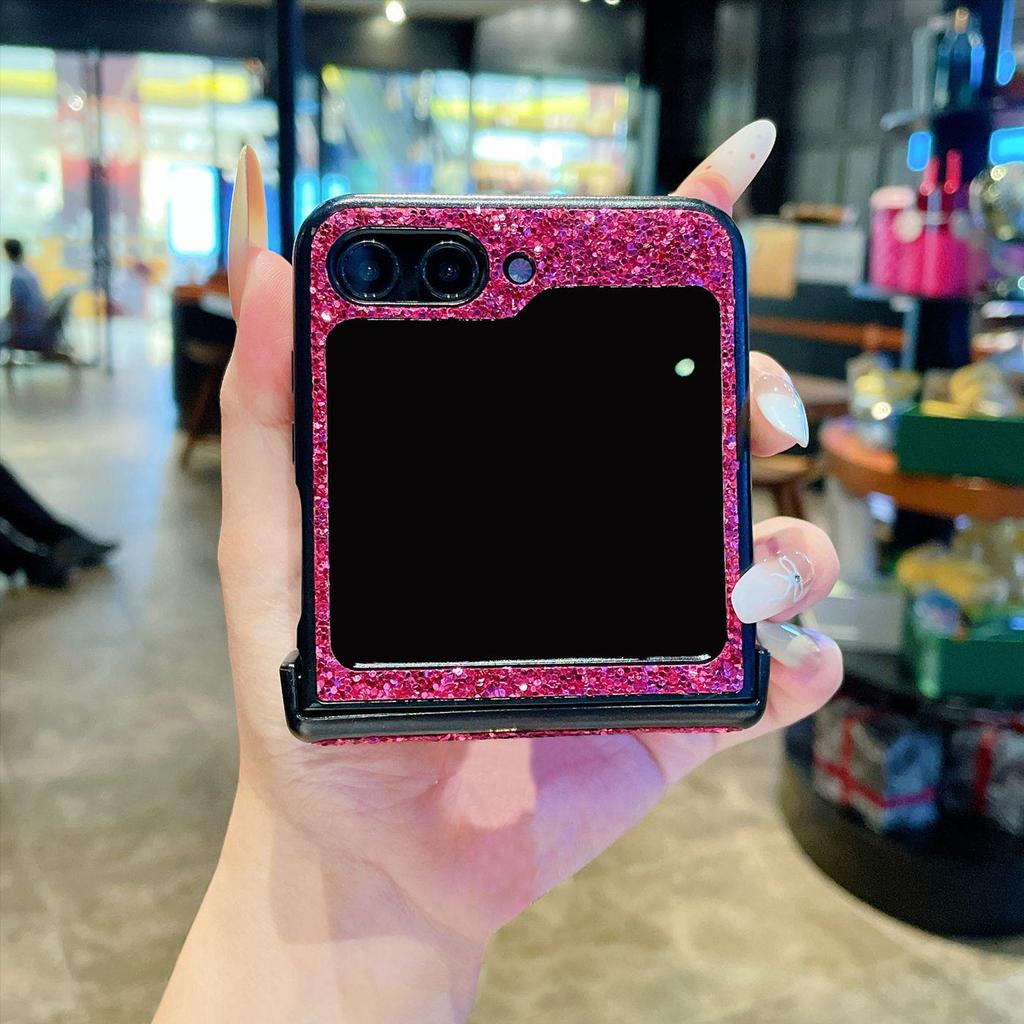 Husă de lux cu sclipici mat pentru Samsung Z Flip7: Protecție cu acoperire completă pentru ZFlip6