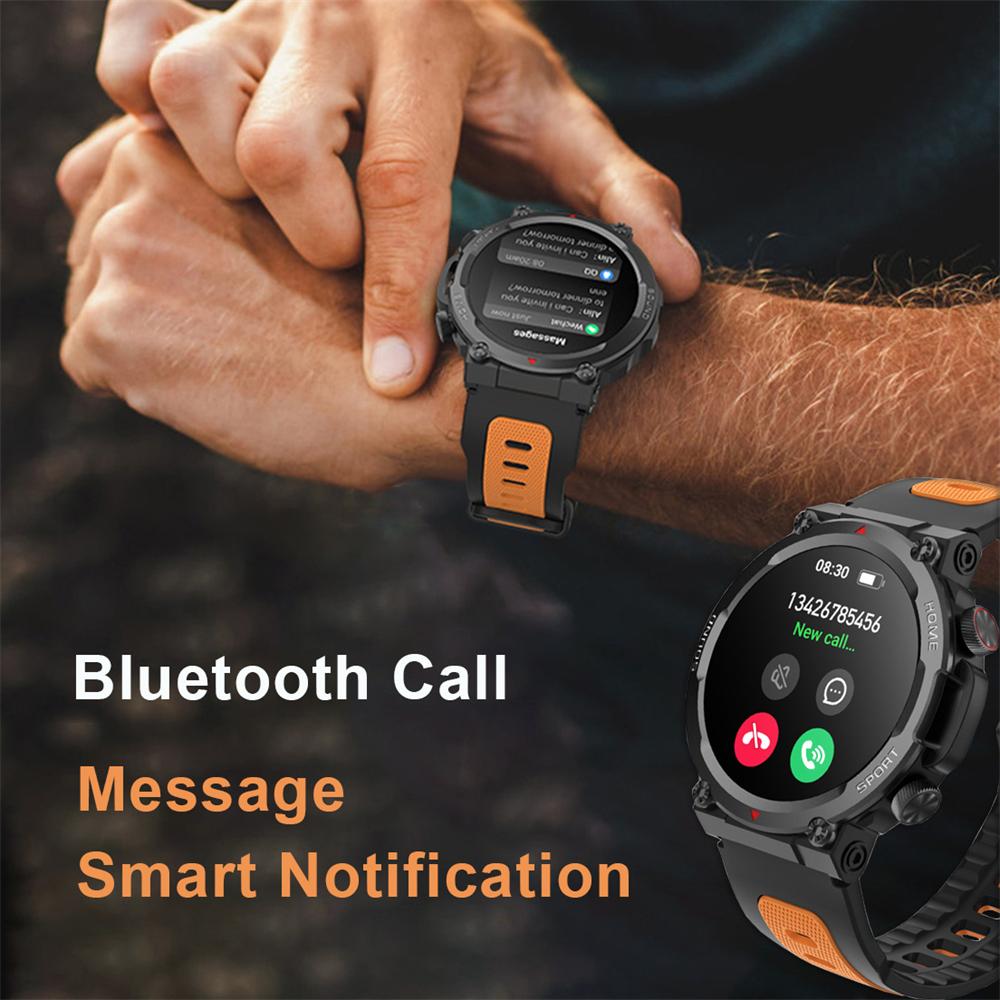 Outdoor Sports Smart Watch Men Bluetooth Call 1.39 Inch HD Display Health Heart Rate Monitoring Long Battery Life Smartwatch